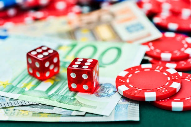 Live dealer studio with multiple gaming tables and professional lighting